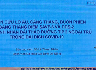 Báo Cáo Tại Hội nghị Nội Tiết Việt Nam nghiên cứu về Lo âu, căng thẳng, buồn phiền ở bệnh nhân đái tháo đường Type 2